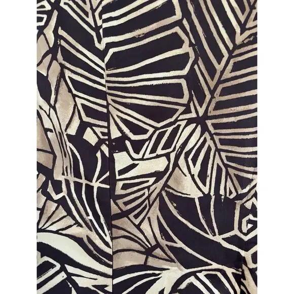 Jones New York Sleeveless Sheath Dress SZ 16W Leaf design w Wooden Bead Accents - Picture 6 of 7